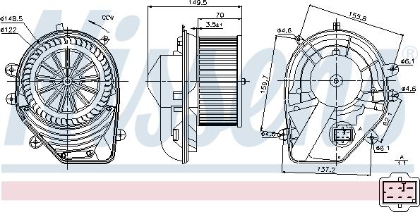 Nissens 87060 - Вентилятор салона autodnr.net