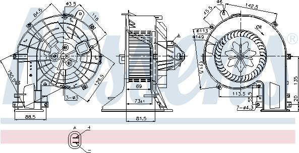 Nissens 87078 - Вентилятор салону autocars.com.ua