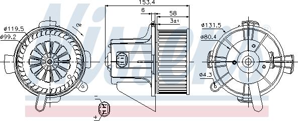 Nissens 87090 - Вентилятор салона avtokuzovplus.com.ua