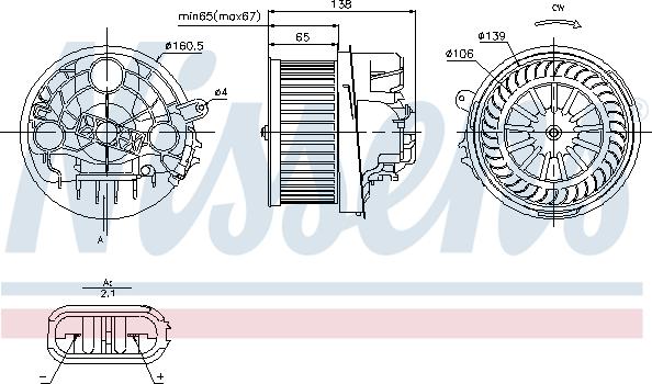 Nissens 87091 - Вентилятор салону autocars.com.ua