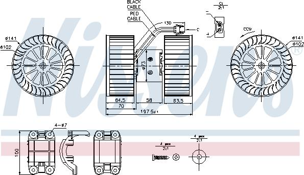 Nissens 87115 - Вентилятор отопителя салона BMW 3-SERIES E46  98- autodnr.net