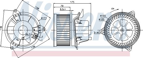 Nissens 87122 - Вентилятор кабiни кондиц. autocars.com.ua