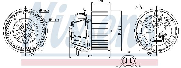 Nissens 87127 - Вентилятор салона avtokuzovplus.com.ua