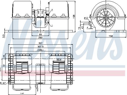 Nissens 87132 - Вентилятор салону autocars.com.ua