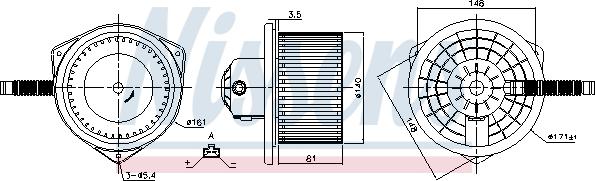 Nissens 87142 - Вентилятор салона avtokuzovplus.com.ua