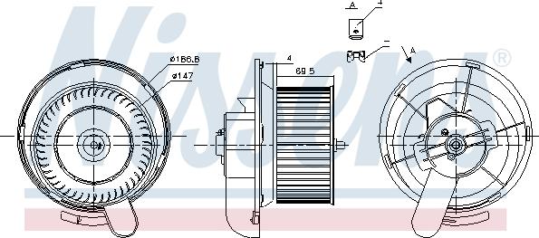 Nissens 87145 - Вентилятор салона avtokuzovplus.com.ua