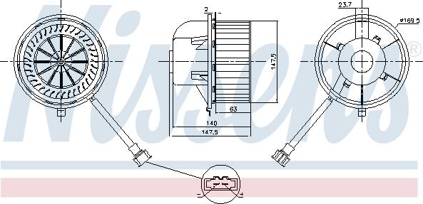 Nissens 87155 - Вентилятор салону autocars.com.ua