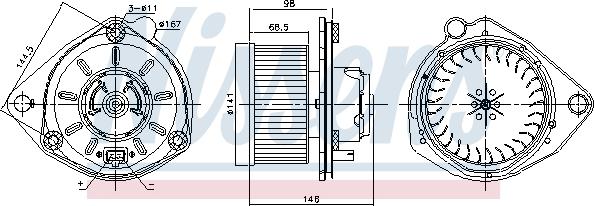 Nissens 87168 - Вентилятор салону autocars.com.ua