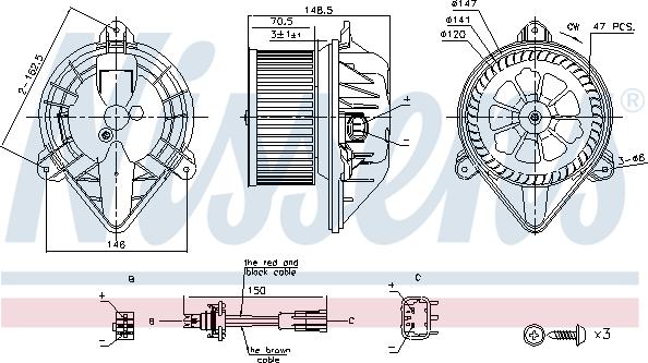 Nissens 87183 - Вентилятор салону autocars.com.ua