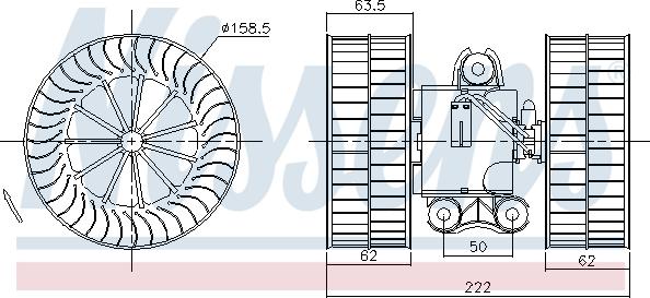 Nissens 87212 - Вентилятор салону autocars.com.ua