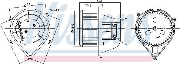 Nissens 87241 - Вентилятор салону autocars.com.ua