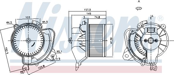 Nissens 87243 - Вентилятор салона avtokuzovplus.com.ua