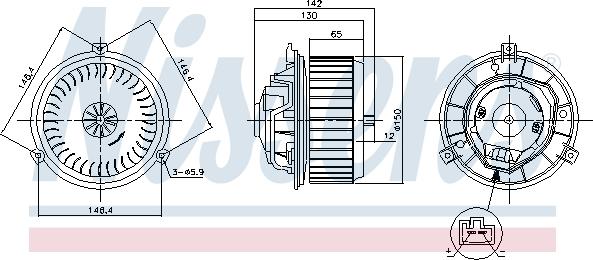 Nissens 87249 - Вентилятор салону autocars.com.ua