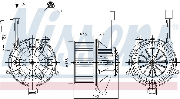 Nissens 87264 - Вентилятор салона avtokuzovplus.com.ua