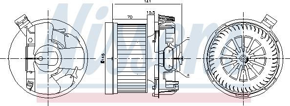 Nissens 87267 - Вентилятор отопителя салона RENAULT DUSTER 10- 1.6 i 16V  LOGAN I 04- autodnr.net