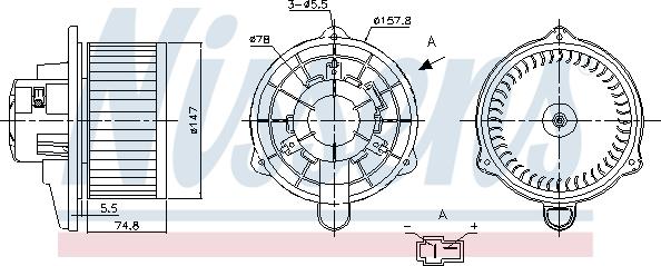 Nissens 87270 - Вентилятор салону autocars.com.ua