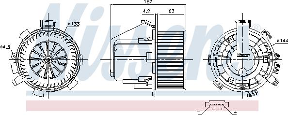 Nissens 87281 - Вентилятор салону autocars.com.ua