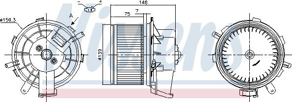 Nissens 87290 - Вентилятор салону autocars.com.ua