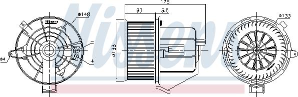 Nissens 87293 - Вентилятор салона avtokuzovplus.com.ua