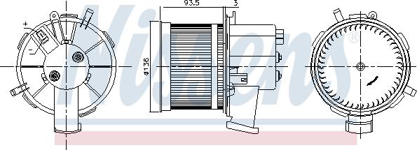 Nissens 87303 - Вентилятор салону autocars.com.ua
