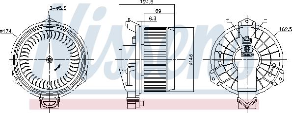 Nissens 87365 - Вентилятор салону autocars.com.ua