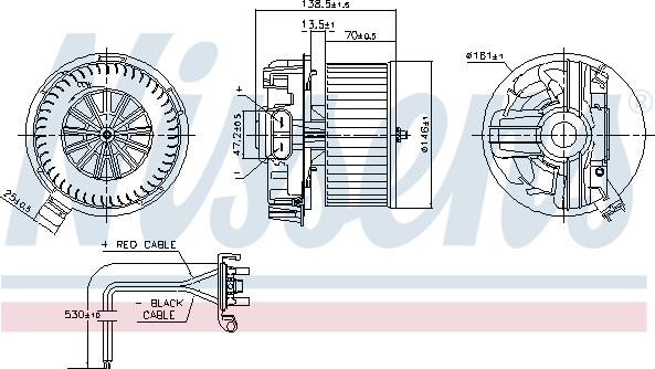 Nissens 87385 - Вентилятор салону autocars.com.ua