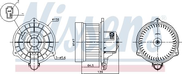 Nissens 87390 - Вентилятор салону autocars.com.ua