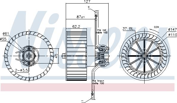 Nissens 87402 - Вентилятор салону autocars.com.ua