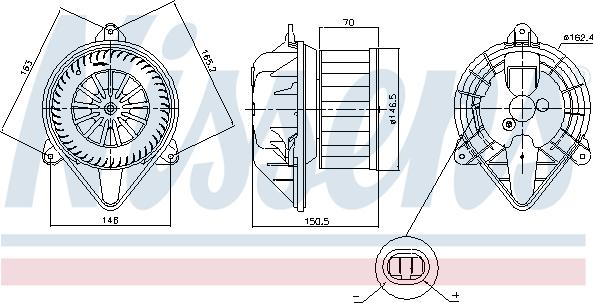 Nissens 87403 - Вентилятор салону autocars.com.ua