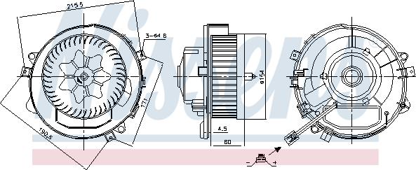 Nissens 87424 - Вентилятор салону autocars.com.ua