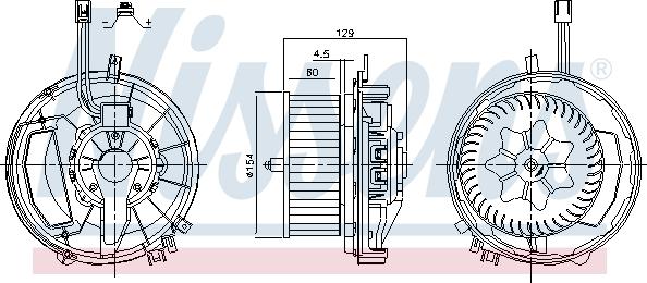 Nissens 87425 - Вентилятор салону autocars.com.ua