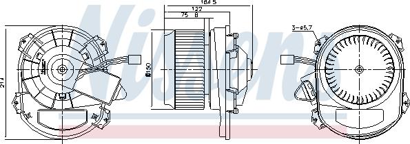 Nissens 87430 - Вентилятор кабiни кондиц. autocars.com.ua