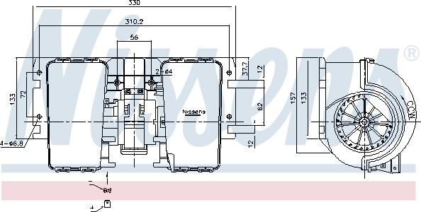 Nissens 87486 - Вентилятор салону autocars.com.ua