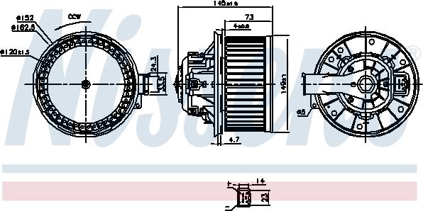 Nissens 87494 - Вентилятор салона avtokuzovplus.com.ua