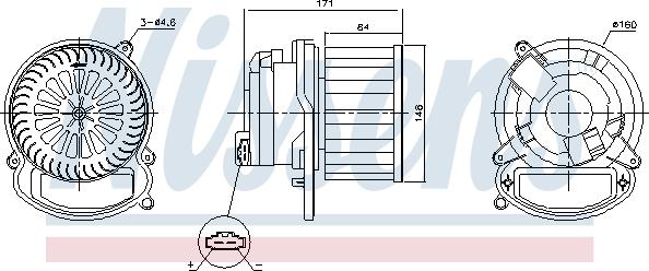 Nissens 87506 - Вентилятор салону autocars.com.ua