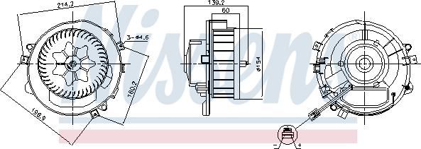 Nissens 87525 - Вентилятор салону autocars.com.ua