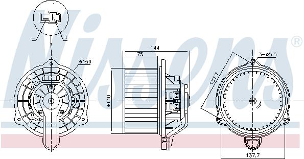 Nissens 87568 - Вентилятор салону autocars.com.ua