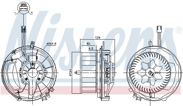 Nissens 87587 - Вентилятор салона avtokuzovplus.com.ua