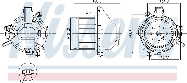 Nissens 87596 - Вентилятор салону autocars.com.ua