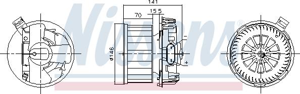 Nissens 87619 - Вентилятор салону autocars.com.ua