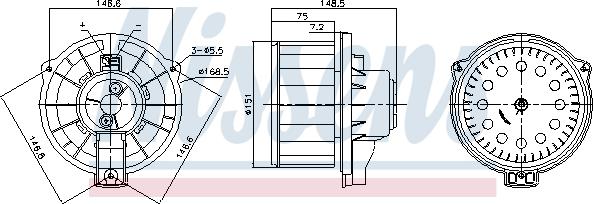 Nissens 87620 - Вентилятор салона avtokuzovplus.com.ua