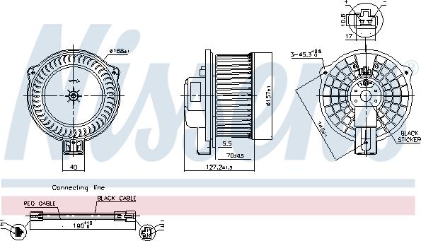 Nissens 87630 - Вентилятор салону autocars.com.ua