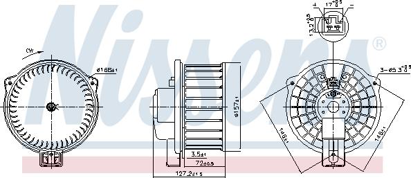 Nissens 87631 - Вентилятор салона avtokuzovplus.com.ua