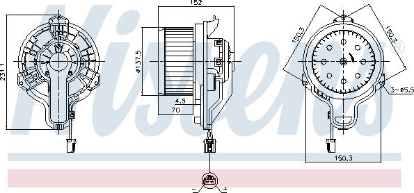 Nissens 87648 - Вентилятор салона avtokuzovplus.com.ua