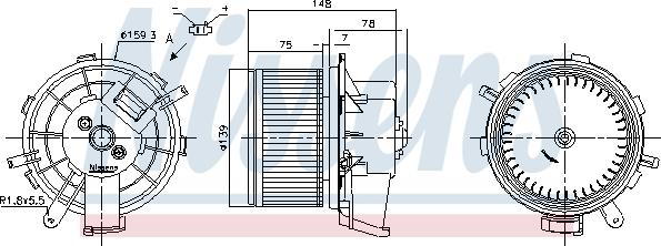 Nissens 87675 - Вентилятор салону autocars.com.ua