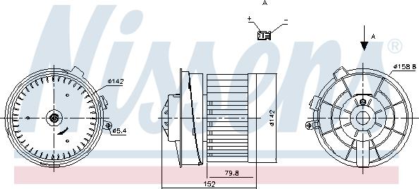 Nissens 87721 - Вентилятор салону autocars.com.ua