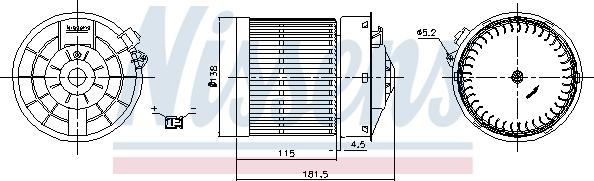 Nissens 87722 - Вентилятор салона avtokuzovplus.com.ua