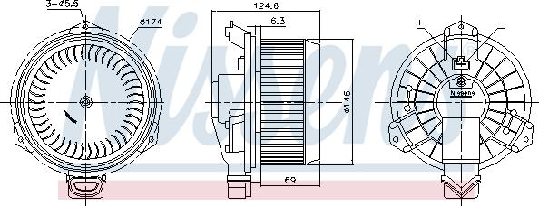 Nissens 87724 - Вентилятор салона avtokuzovplus.com.ua