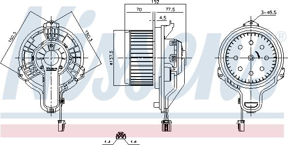 NISSENS 87867 - Вентилятор салону autocars.com.ua
