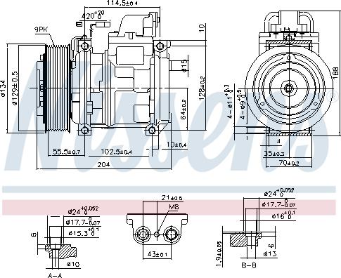 Nissens 890023 - Компрессор кондиционера autodnr.net